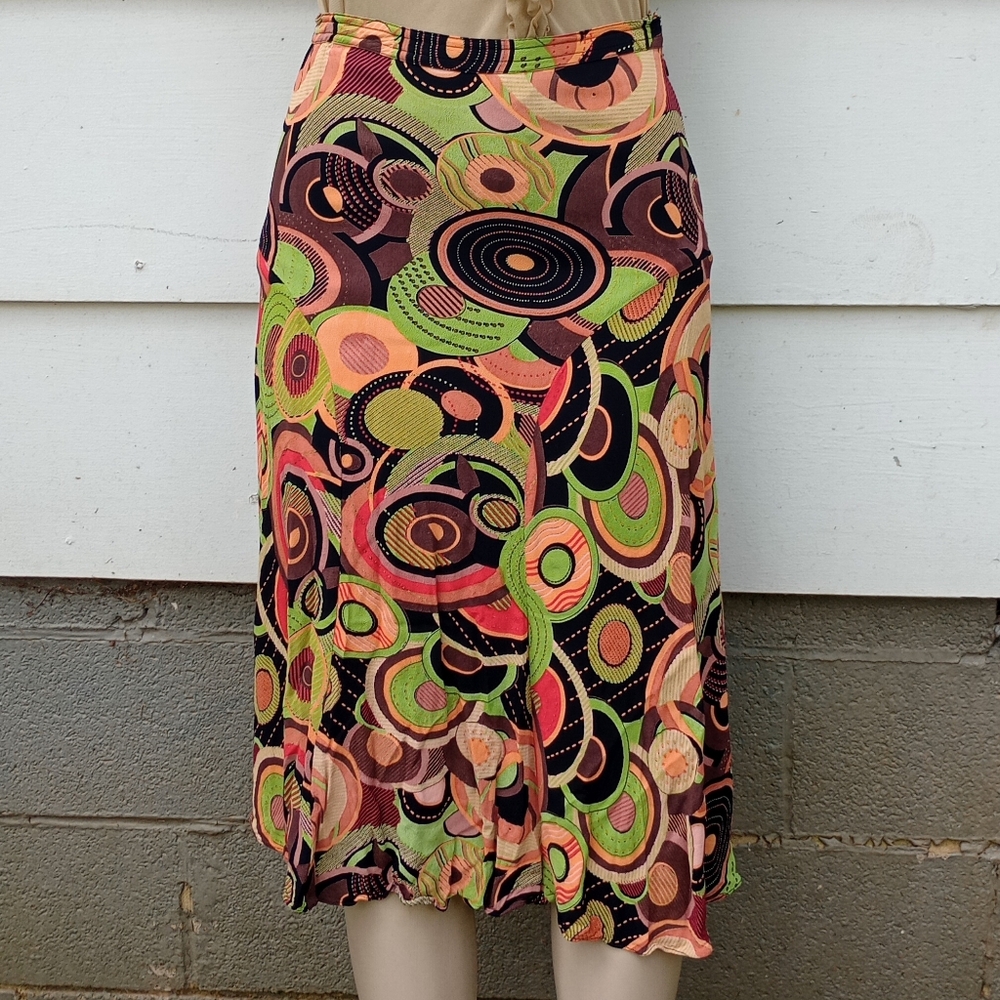 Vintage Earthy Neon Skirt - Picture 4 of 8